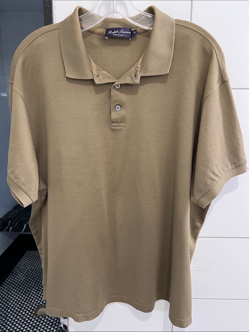 Ralph Lauren purple label olive polo Sz XL